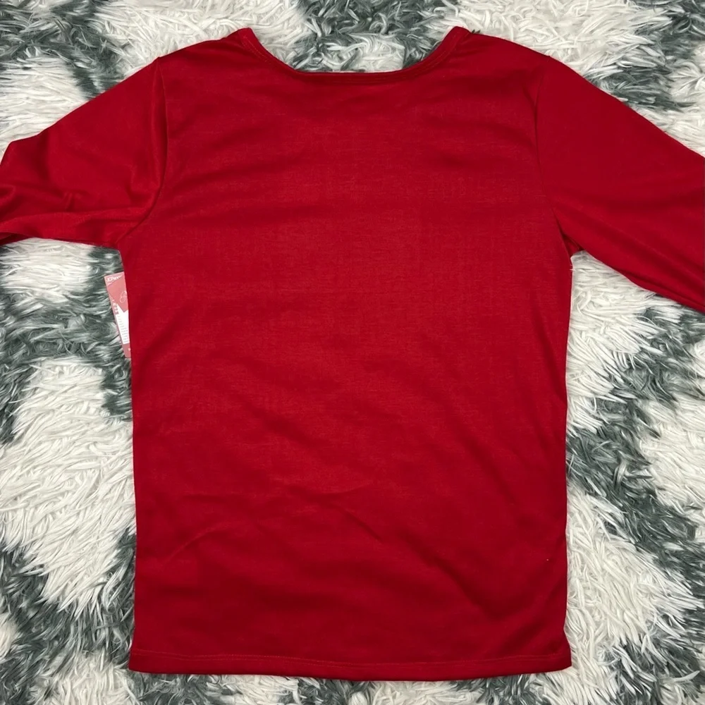 NWT North Pole Kids Girls Red Long Sleeve Sleep Shirt Size Large (14)